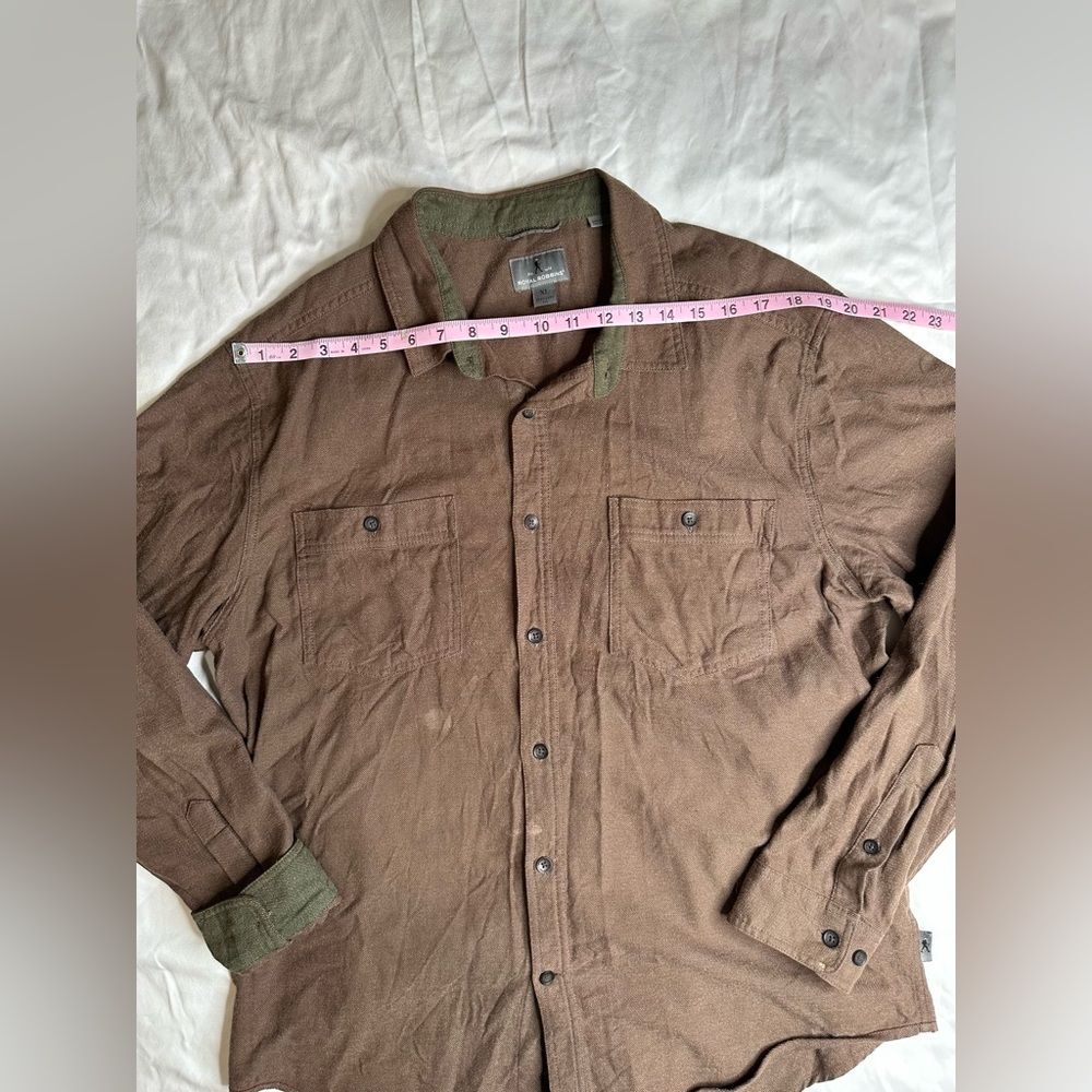 Royal Robbins XL Men’s Button-Up Shirt Rugged Outdoor Style 100% Cotton Brown - Picture 6 of 11